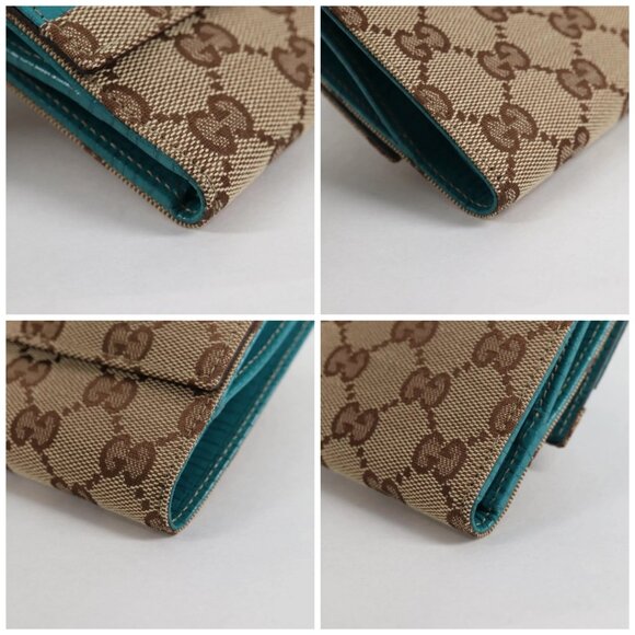 GUCCI Horsebit GG Canvas Wallet Beige Gold 138029 Auth yk19499V - Picture 14 of 16